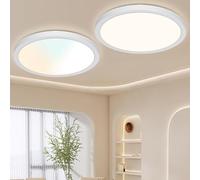 GREAT JACOB Plafon LED Techo Regulable 24W, 3 Colores 3000K/ 4000K/ 6500K Lampara de Techo LED,Ultra Delgado Downlight para Salon, Dormitorio, Cocina, Comedor, Pasillo,Ø28.9 cm,2 Unidades