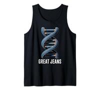 Great Jeans Funny Genes Juego de Palabras ADN Ciencia Helix Biología Humor Camiseta sin Mangas