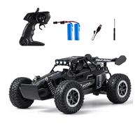 Great-JUNAMT Coche de Control Remoto Coches RC 1:16 Monster Truck Todoterreno, RC de Hobby de 2 Ruedas Motrices Coche de Juguete RC de 20 km/h Regalo para Niños Niños de 3 a 12 años (El Negro)