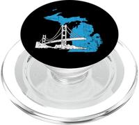Great Lakes en Forma de Hombres y Mujeres Verano Michigan Mackinac Bridge PopSockets PopGrip para MagSafe