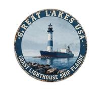 Great Lakes Lake Superior Lighthouse - Placa metálica de metal