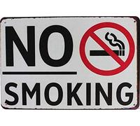 Great - Letrero de metal vintage con texto en inglés "No SmokingDecor" para exteriores, hogar, cueva, garaje, bar, campo, cartel, club, placa de pared, decoración retro de aluminio, 8 x 12 pulgadas