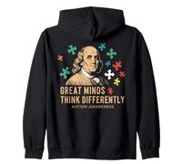 Great Minds Think Differently - Benjamin Franklin Autism Sudadera con Capucha
