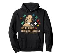 Great Minds Think Differently - Benjamin Franklin Autism Sudadera con Capucha