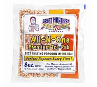 Great Northern Popcorn Company Paquete de tres unidades todo en uno de alta calidad, cine de 304.8 g para poppers comerciales de 226.8 g, 12 unidades por caja