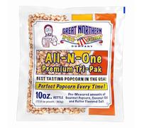 Great Northern Popcorn Company Paquetes de cine premium Tri-Pack 12oz todo en uno para poppers comerciales con hervidores eléctricos de 10 oz - 24/Case by