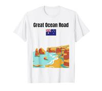 Great Ocean Road Souvenir Australia Viaje Bandera Australiana Camiseta