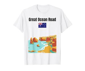 Great Ocean Road Souvenir Australia Viaje Bandera Australiana Camiseta