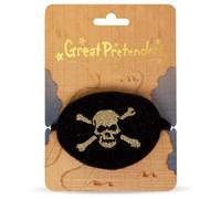 Great pretenders- Pirate Eye Patch Gorros, máscaras y accesorios para fiesta, Color negro (negro) (14100)