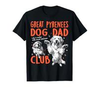 Great Pyrenees Dog Dad Club Hombres Día del Padre Camiseta