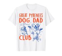 Great Pyrenees Dog Dad Club Hombres Día del Padre Camiseta