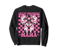 Great Pyrenees Mama Dog Mom Mom Mother's Day Coquette Bow Pink Sudadera