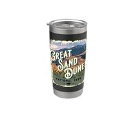 Great Sand Dunes National Park Colorado USA Diseño vintage Vaso térmico de acero inoxidable de doble pared