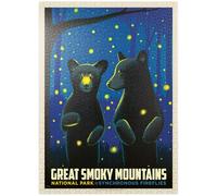 Great Smoky Mountains National Park: Firefly Cubs, póster vintage, 1000 piezas, hecho en Estados Unidos
