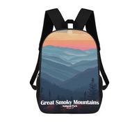 Great Smoky Mountains National Park Mochilas Infantiles Impresas En 3D, Mochilas De Moda Informales, Mochilas De Viaje Bonitas, Mochilas Informales Para Exteriores Para Niños Y Niñas 17inch