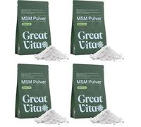 Great Vita Msm En Polvo 99.9 Por Ciento Puro, Metilsulfonilmetano, 1000 G 1000 g (Paquete de 4)