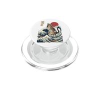Great Wave Cat Arte Japonés Ukiyo-e Ocean Feline Design PopSockets PopGrip para MagSafe