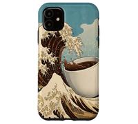 Great Wave Coffee Kanagawa Ukiyo-e Arte Japonés Cafeína Carcasa para iPhone 11