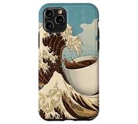 Great Wave Coffee Kanagawa Ukiyo-e Arte Japonés Cafeína Carcasa para iPhone 11 Pro