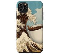 Great Wave Coffee Kanagawa Ukiyo-e Arte Japonés Cafeína Carcasa para iPhone 11 Pro MAX