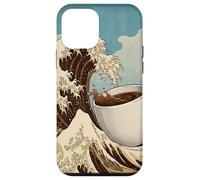 Great Wave Coffee Kanagawa Ukiyo-e Arte Japonés Cafeína Carcasa para iPhone 12 Mini