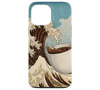 Great Wave Coffee Kanagawa Ukiyo-e Arte Japonés Cafeína Carcasa para iPhone 13 Pro MAX