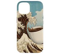 Great Wave Coffee Kanagawa Ukiyo-e Arte Japonés Cafeína Carcasa para iPhone 14