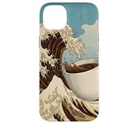 Great Wave Coffee Kanagawa Ukiyo-e Arte Japonés Cafeína Carcasa para iPhone 14 Plus