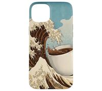 Great Wave Coffee Kanagawa Ukiyo-e Arte Japonés Cafeína Carcasa para iPhone 15 Plus
