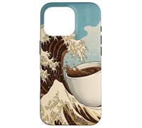 Great Wave Coffee Kanagawa Ukiyo-e Arte Japonés Cafeína Carcasa para iPhone 16 Pro