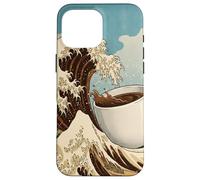 Great Wave Coffee Kanagawa Ukiyo-e Arte Japonés Cafeína Carcasa para iPhone 16 Pro MAX
