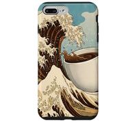 Great Wave Coffee Kanagawa Ukiyo-e Arte Japonés Cafeína Carcasa para iPhone 7 Plus/8 Plus