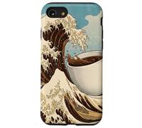 Great Wave Coffee Kanagawa Ukiyo-e Arte Japonés Cafeína Carcasa para iPhone SE (2020) / 7/8