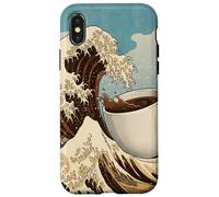 Great Wave Coffee Kanagawa Ukiyo-e Arte Japonés Cafeína Carcasa para iPhone X/XS