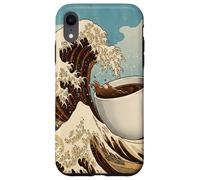 Great Wave Coffee Kanagawa Ukiyo-e Arte Japonés Cafeína Carcasa para iPhone XR