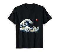 Great Wave Japanese Ukiyo-e Woodblock Art Mount Fuji Camiseta