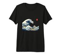 Great Wave Japanese Ukiyo-e Woodblock Art Mount Fuji Camiseta Premium