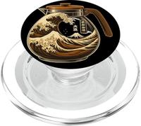 Great Wave Off Kanagawa Coffee Helado Espresso Cafeína Amantes PopSockets PopGrip para MagSafe