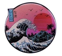 Great Wave Off Kanagawa Hokusai Painting Art 80s Classic Vintage Poster Design Mashup - Pin esmaltado de 1.2 pulgadas, 1.2 inches wide, Esmalte, Esmalte