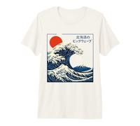 Great Wave Otaku Vintage Japanese Ukiyo-E Ocean Art Camiseta Premium