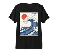 Great Wave Otaku Vintage Japanese Ukiyo-E Ocean Art Camiseta Premium
