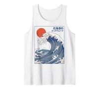 Great Wave Otaku Vintage Japanese Ukiyo-E Ocean Art Camiseta sin Mangas