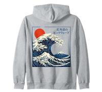Great Wave Otaku Vintage Japanese Ukiyo-E Ocean Art Sudadera con Capucha