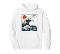 Great Wave Otaku Vintage Japanese Ukiyo-E Ocean Art Sudadera con Capucha