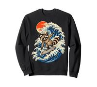 Great Wave Raccoon Japanese Ukiyo-e Art Trash Panda tee Sudadera