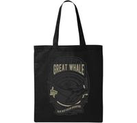 Great Whale Blue Deep Ocean Adventure - Bolsa de algodón ecológico natural, color negro, Black, Talla única