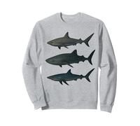 Great White Bull Shark Whale Shark Blue Reef Shark Sudadera