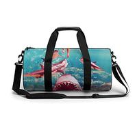 Great White Shark Attack - Bolsa de gimnasio portátil para mujeres y hombres, bolsa de viaje para deportes, bolsa de gimnasio divertida bolsa de yoga