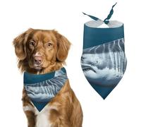 Great White Shark - Bandana triangular para perro, de poliéster, lavable, para perros medianos y grandes, cachorros y gatos