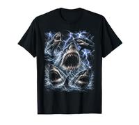 Great White Shark Storm Funny Ocean Animal Marine Graphic Camiseta